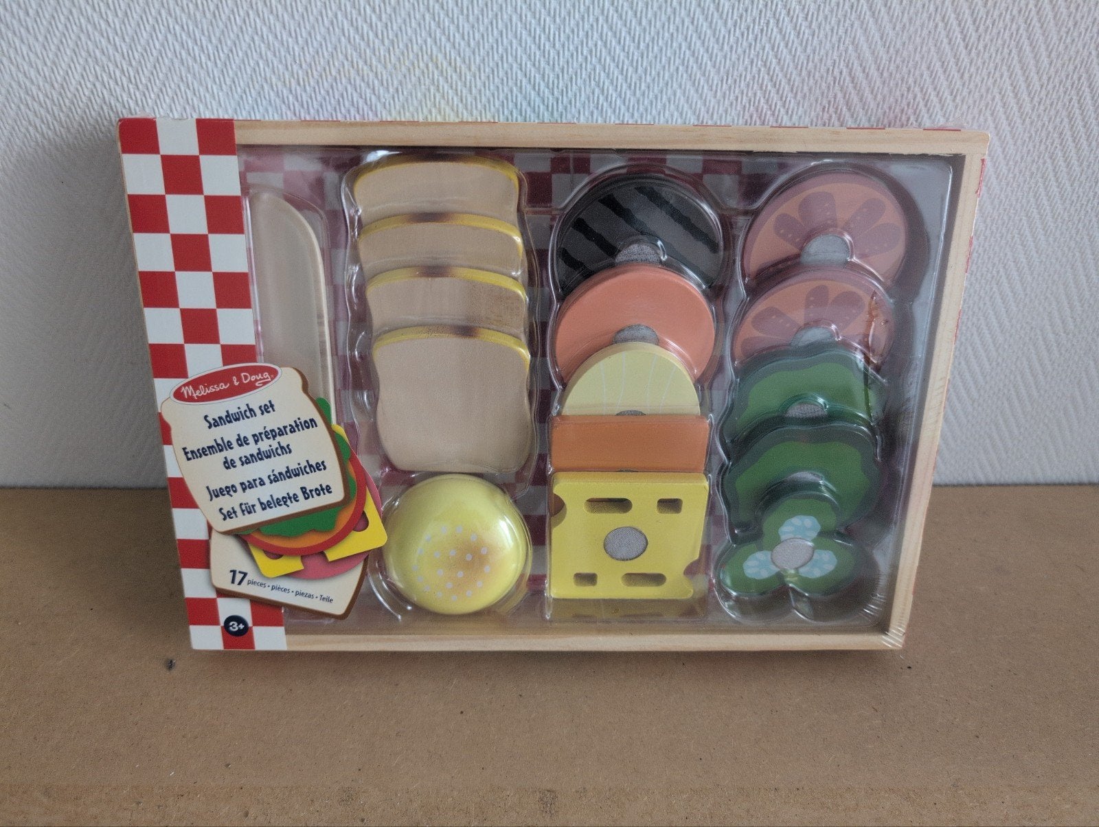speelgoedset 'sandwich' voor keukentje, Ophalen, Nieuw, Hout