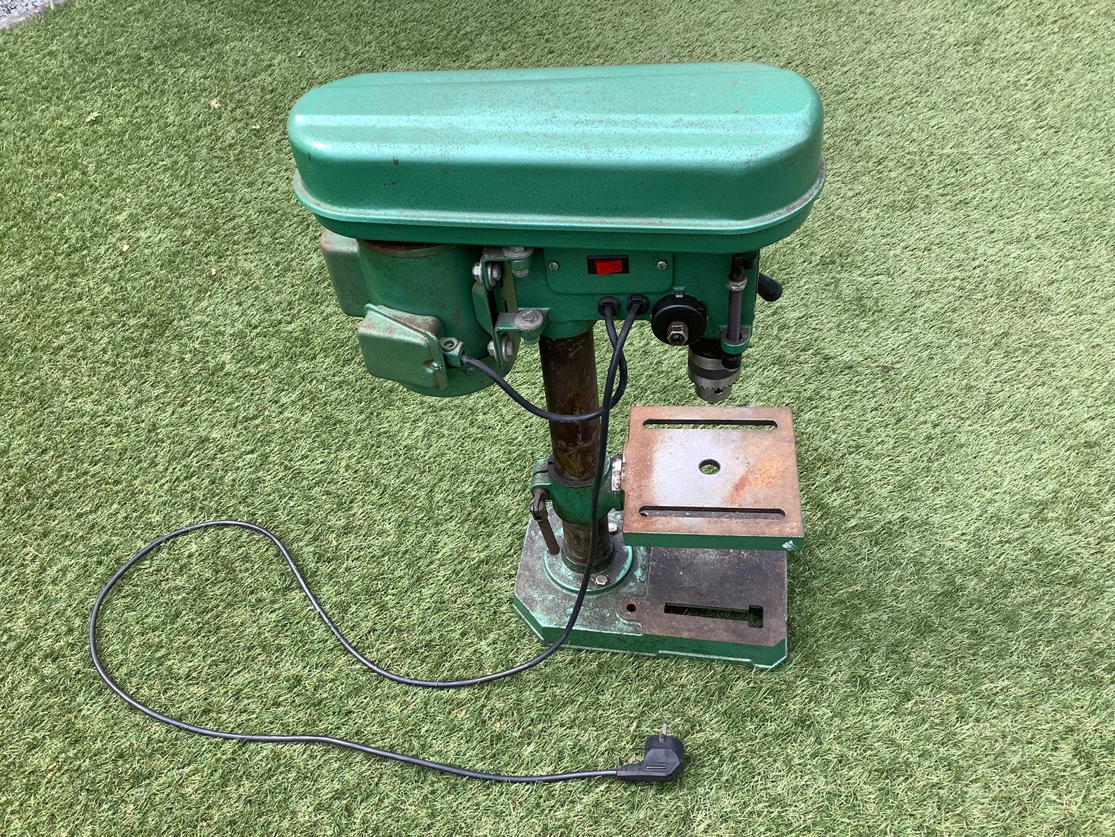 Kolomboormachine Perel, Doe-het-zelf en Bouw, Gereedschap | Boormachines, Ophalen, Gebruikt, Variabele snelheid, Minder dan 400 watt