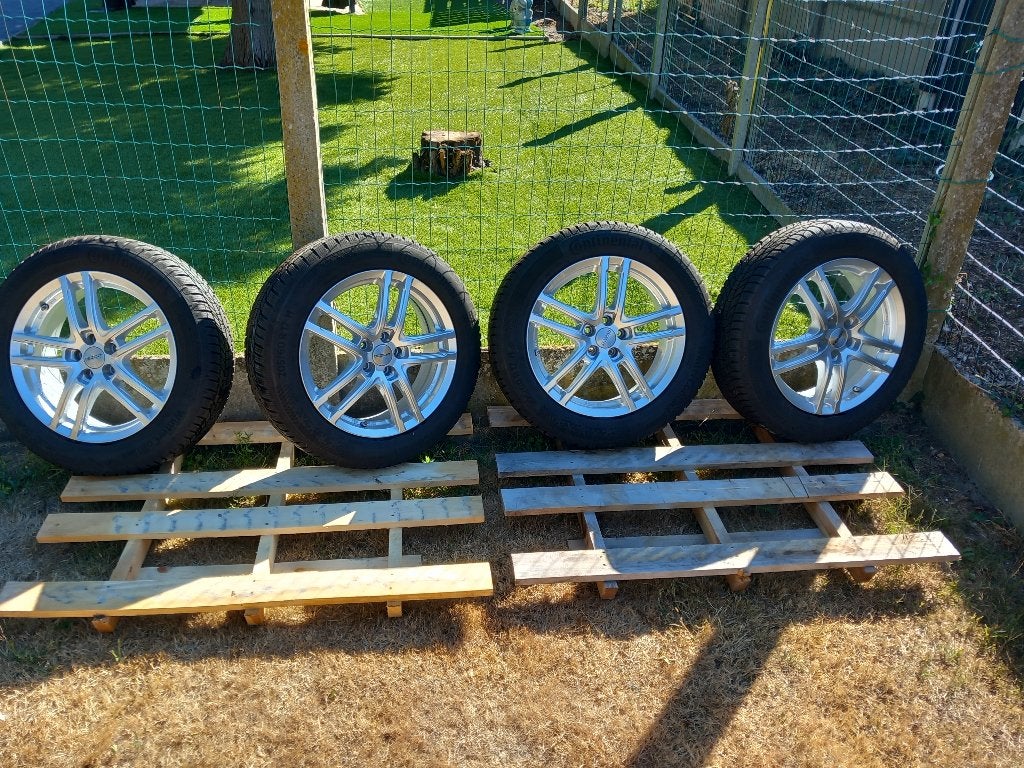 Winterbanden met velg, Gebruikt, Banden en Velgen, 17 inch, Ophalen