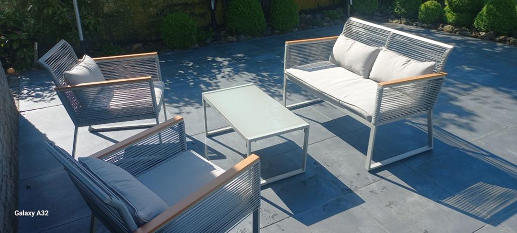 Meubles de jardin beige ., Jardin & Terrasse, Enlèvement, Utilisé, 4 places, Salons de jardin