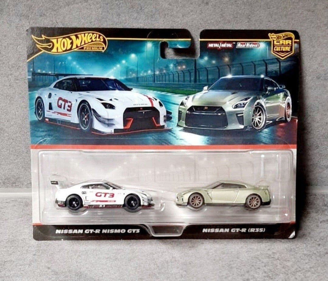 Hotwheels Premium/Nissan GT-R Nismo GT3 & Nissan GT-R (R35), Enlèvement ou Envoi, Neuf, Voiture