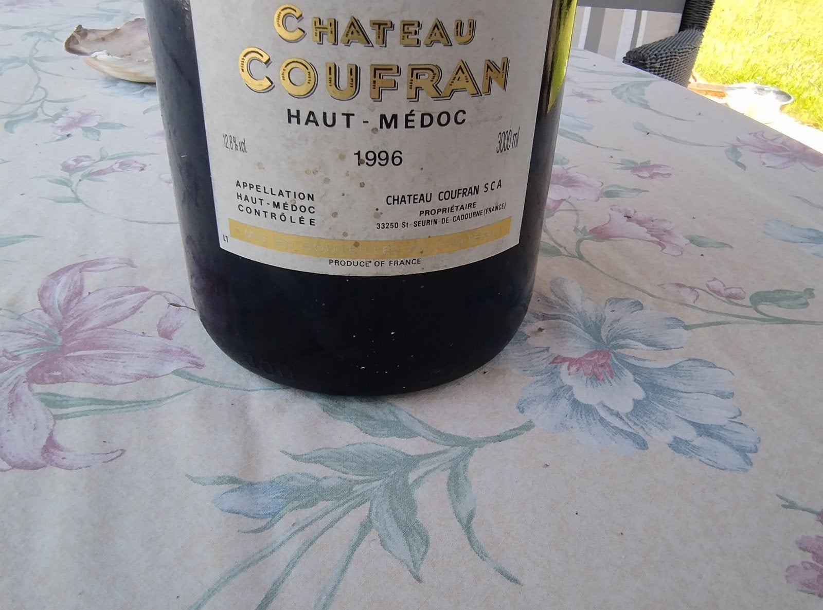 Vin, château Coufran, cru Bourgeois, 1996, 3 litres, Collections, Enlèvement