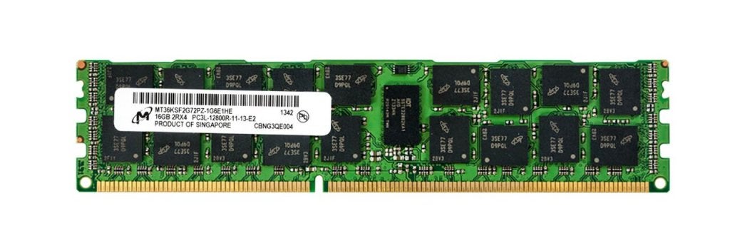 16GB 2Rx4 PC3L-12800R DDR3-1600 ECC, Micron