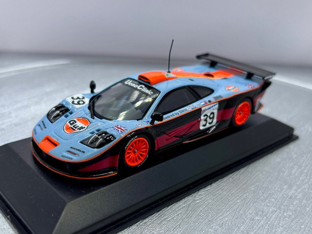 1:43  McLaren F1 Lang gulf nr39 Lemans, Enlèvement ou Envoi, Comme neuf, Voiture, MiniChamps
