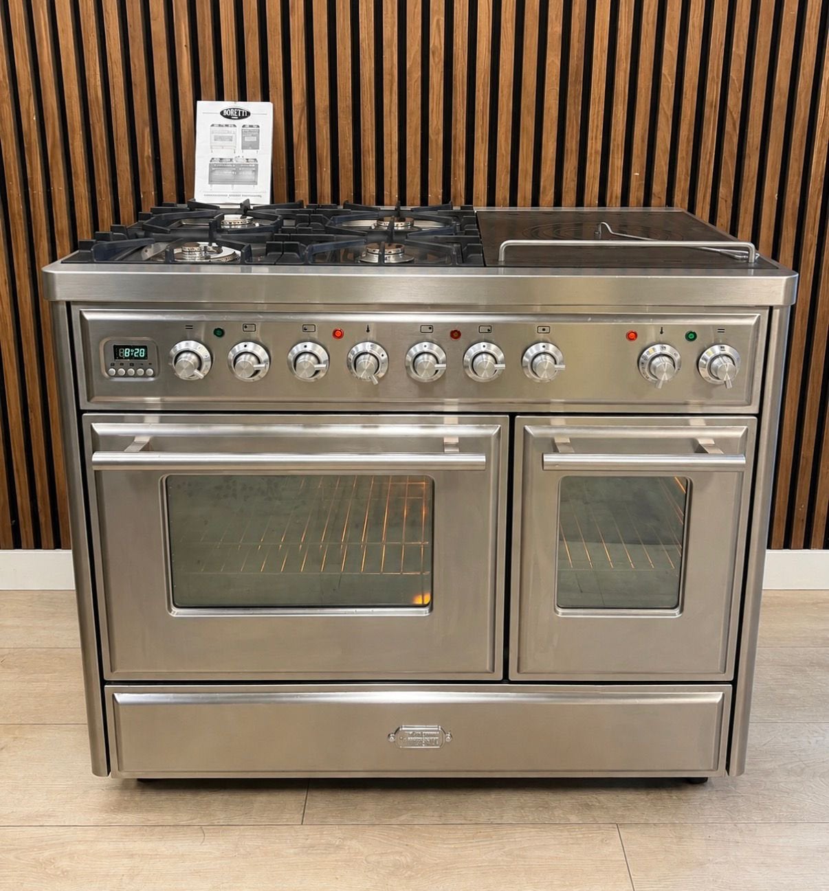 Luxe Rvs Boretti Majestic Fornuis 100 cm (Gratis bezorgen), Ophalen of Verzenden