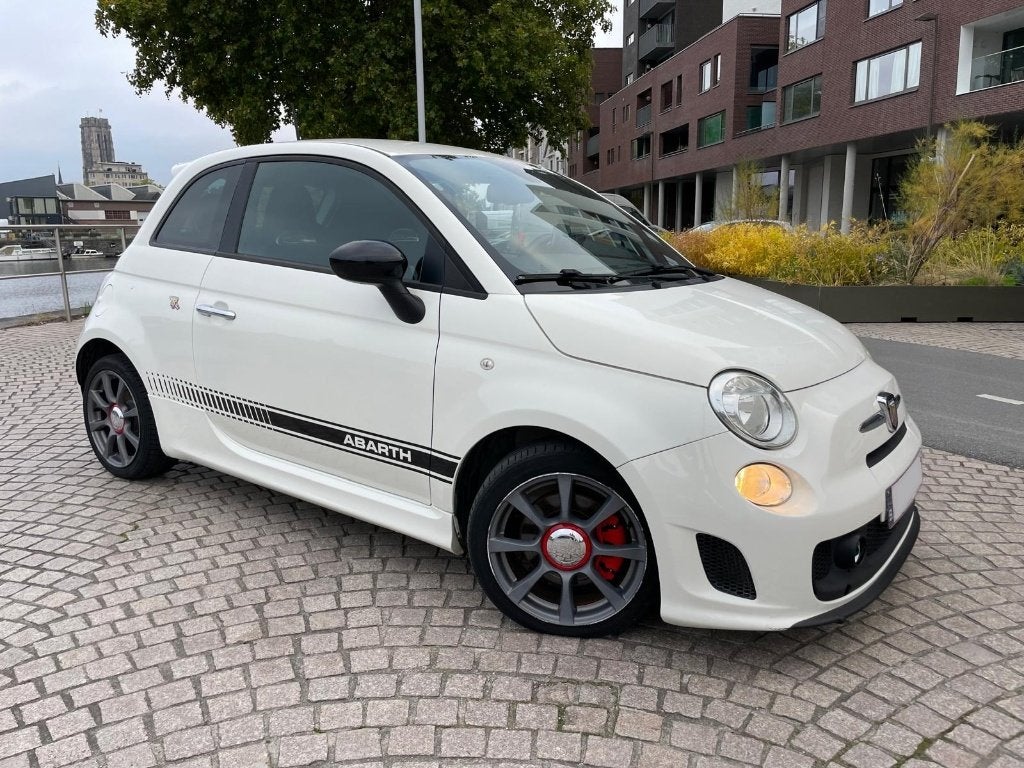 Fiat 500 ABARTH 1.4i TURBO euro6b - slechts 84000 km: PROPER, Auto's, Fiat, Euro 6, Wit, Handgeschakeld, Particulier