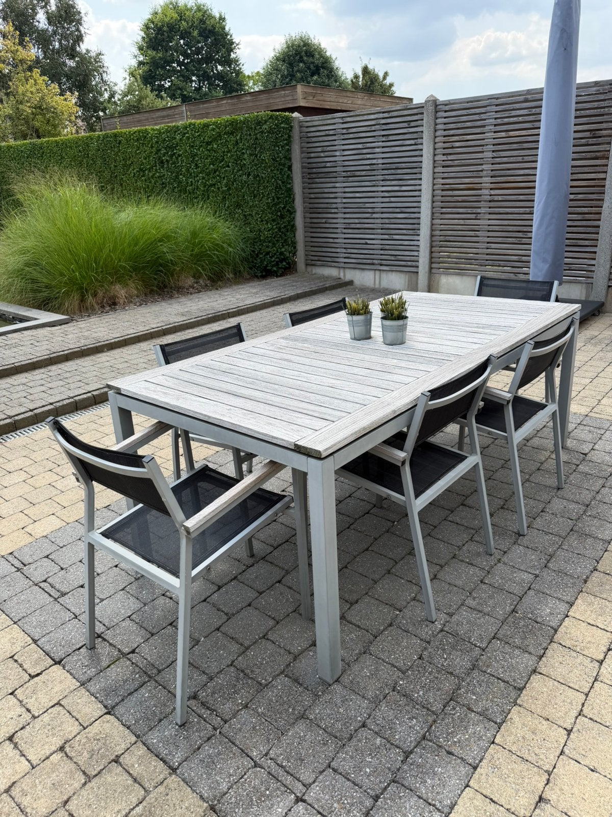 Table et chaises de jardin Bristol, Jardin & Terrasse, Chaise, Salons de jardin, Aluminium, Enlèvement