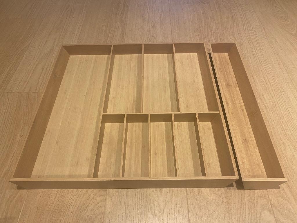 Rangement couverts + Range ustensiles, Enlèvement, Comme neuf, Bois, Ensemble de couverts