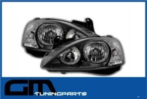 # Angel eyes koplampen opel corsa C # zwarte uitvoering, Neuf, -, Opel, -