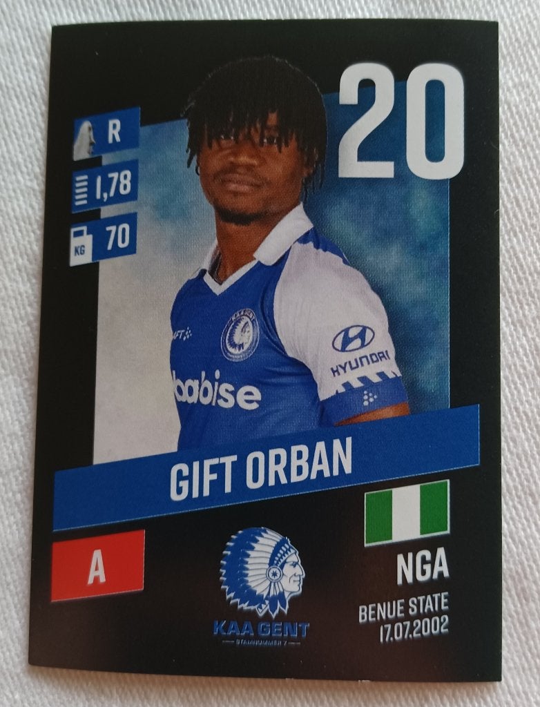 Sticker Gift Orban (rookie) - Pro League 2023-2024, Ophalen of Verzenden, Zo goed als nieuw, Sticker