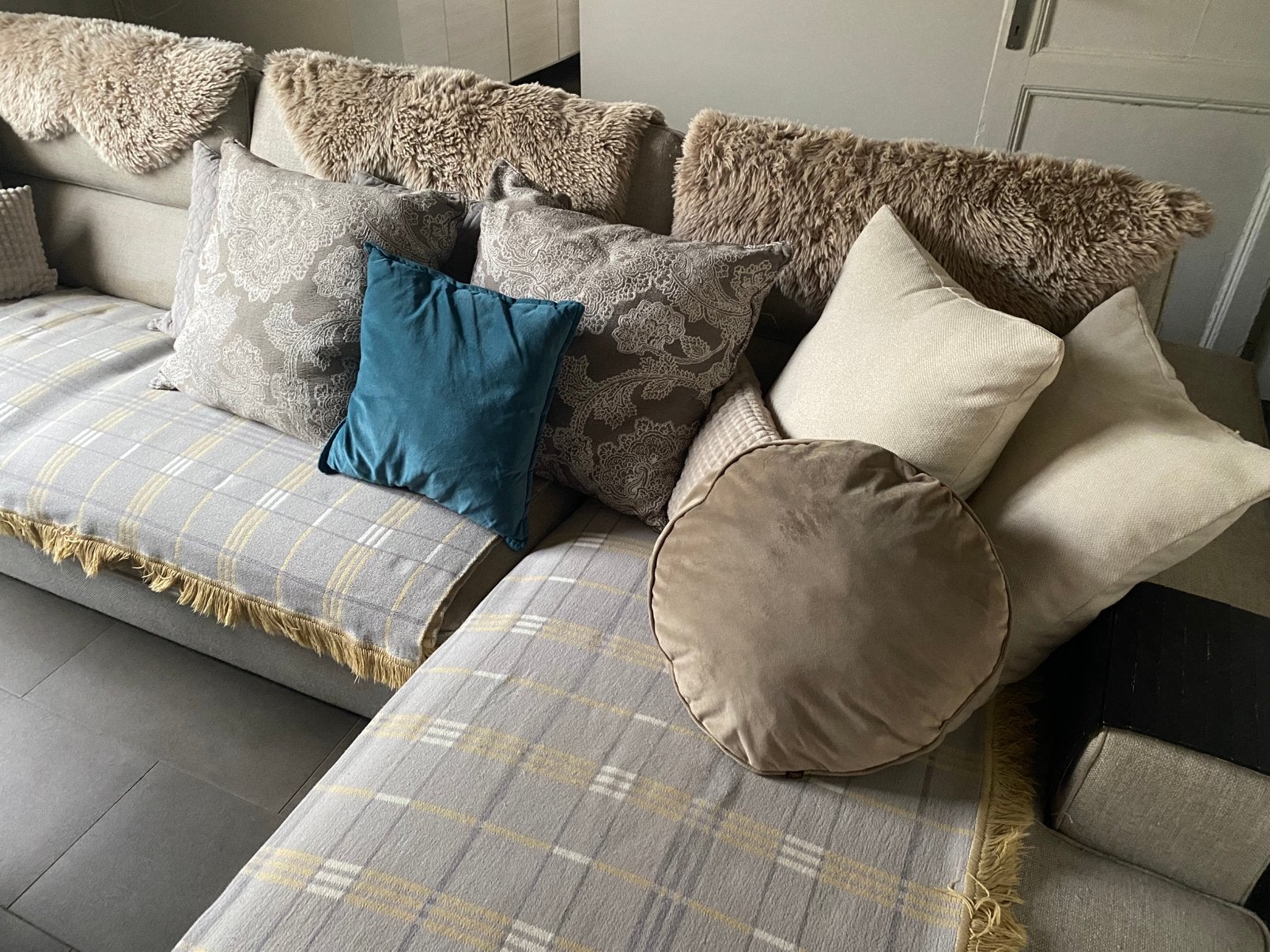 Extra lange loungezetel  sofa/ligbank 2delig, Enlèvement, Utilisé