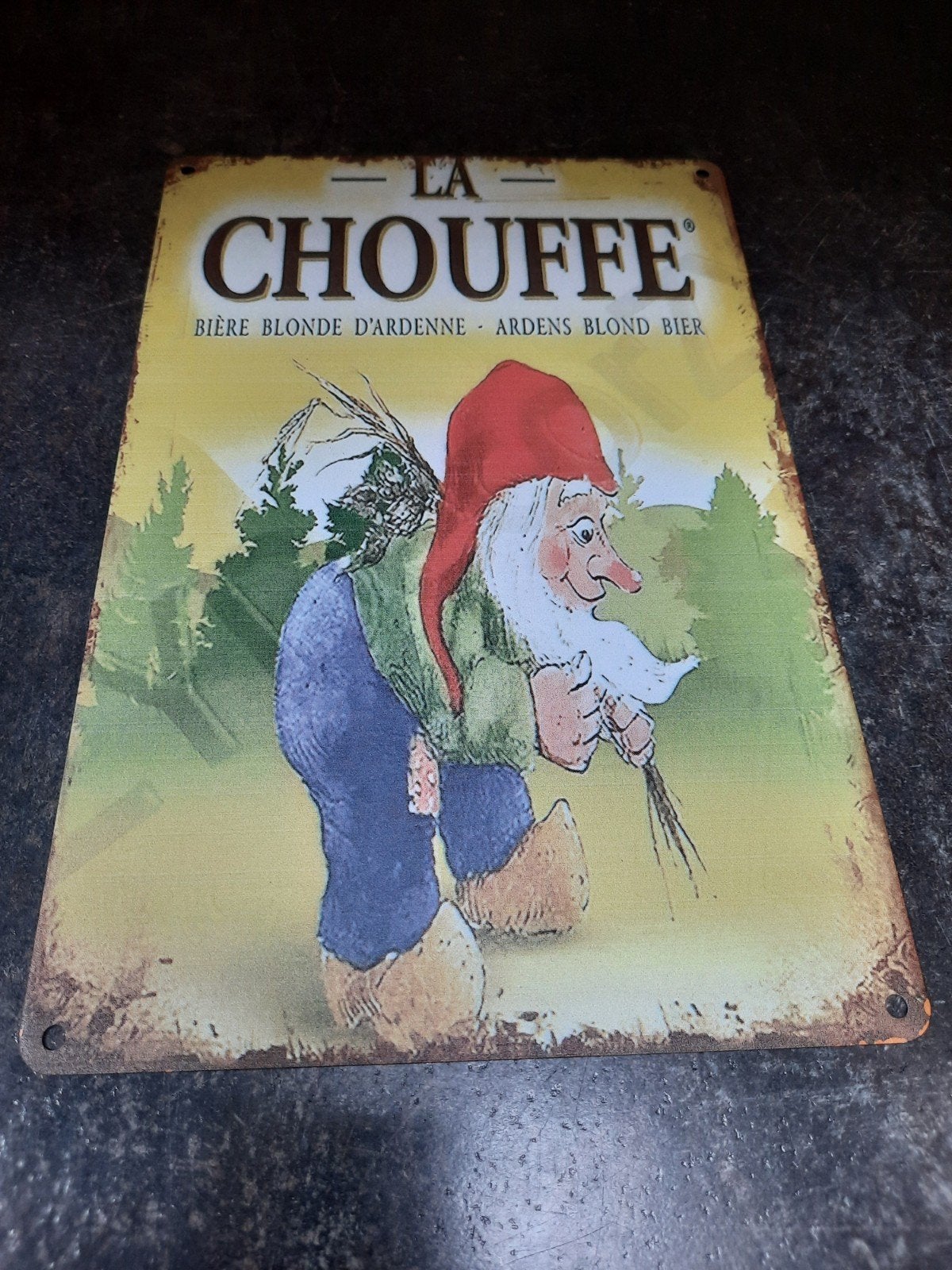 panneau publicitaire La Chouffe, Enlèvement ou Envoi, Panneau publicitaire
