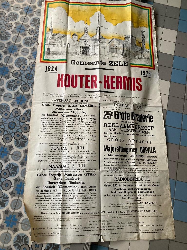Affiche Kouter Kermis Zele, Enlèvement ou Envoi
