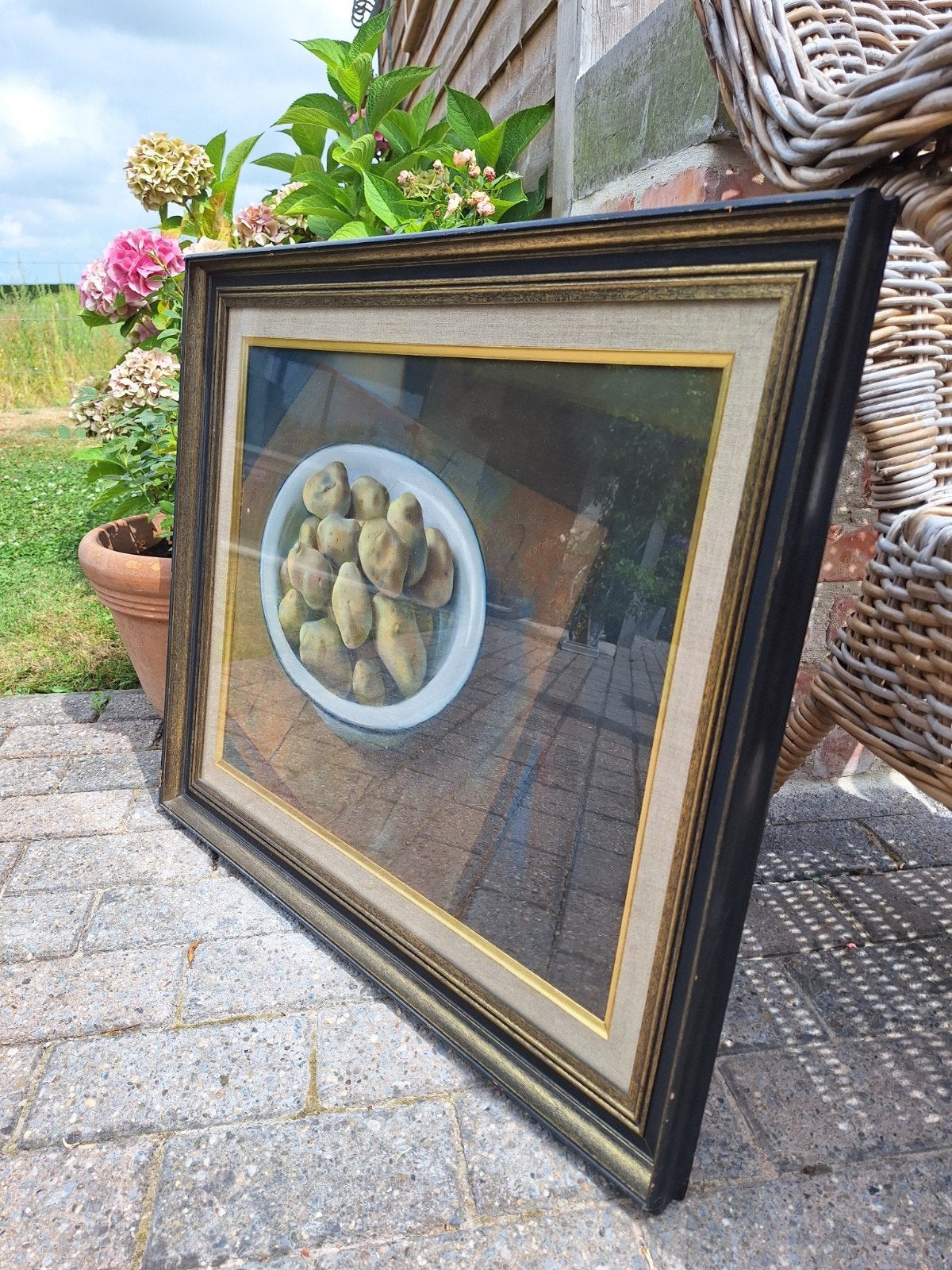 Peinture au pastel - par un peintre de Bruges, Antiquités & Art, Enlèvement, Pastel, Nature morte