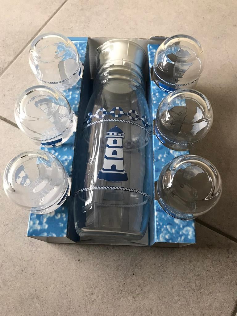 Lunimarc glazen met waterkan, Ophalen, Nieuw