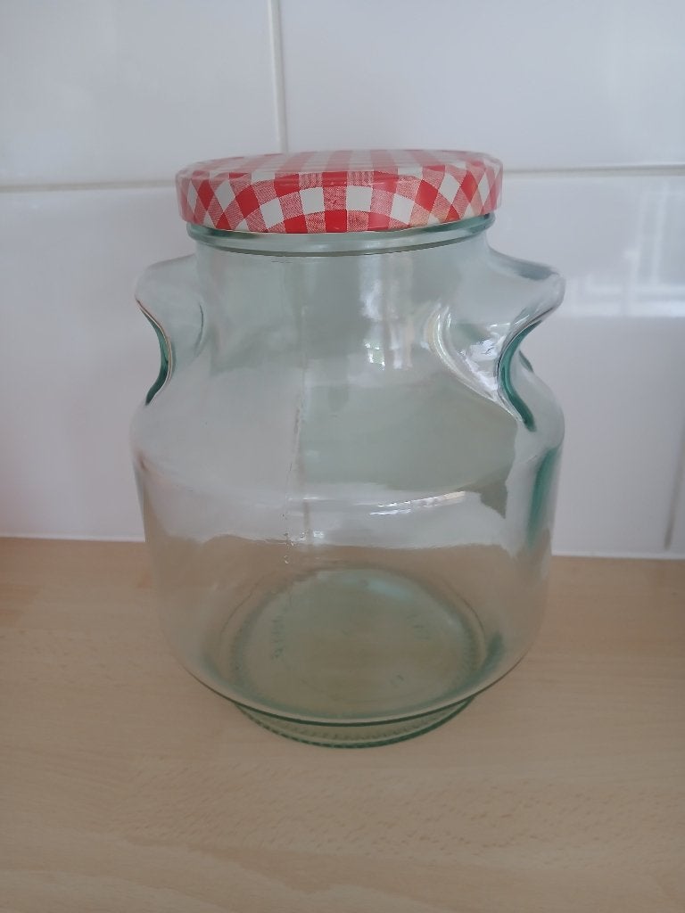 Bocal verre contenance 3kg, Comme neuf, Verre, Enlèvement, Récipient(s)