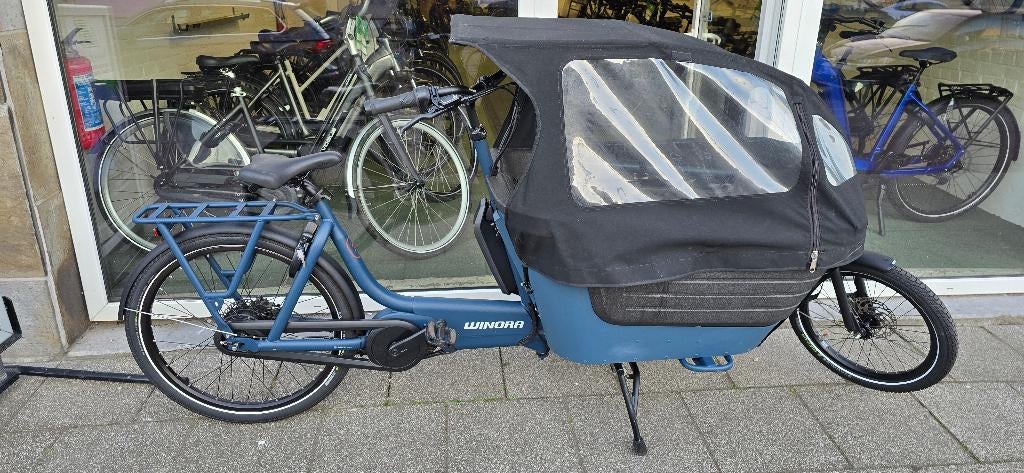 Winora F.U.B. 2W Elektrische bakfiets, Elektrisch, Zo goed als nieuw, Schijfrem, Ophalen