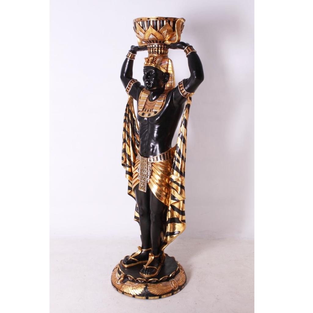 Statue féminine égyptienne avec socle — Égypte 236 cm, Collections, Statues & Figurines, Enlèvement, Neuf