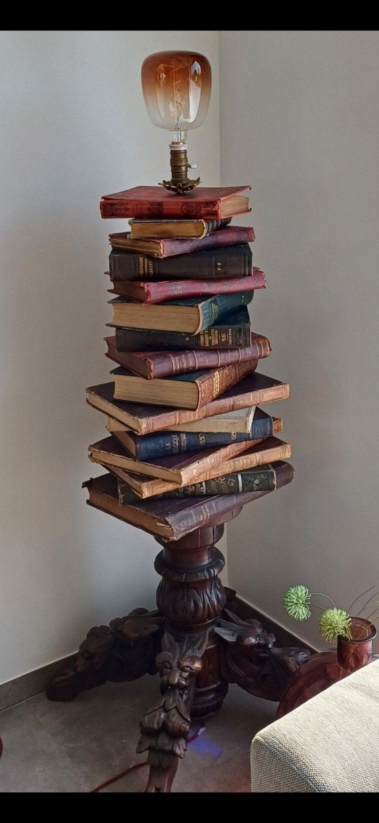 boekenlamp, Ophalen