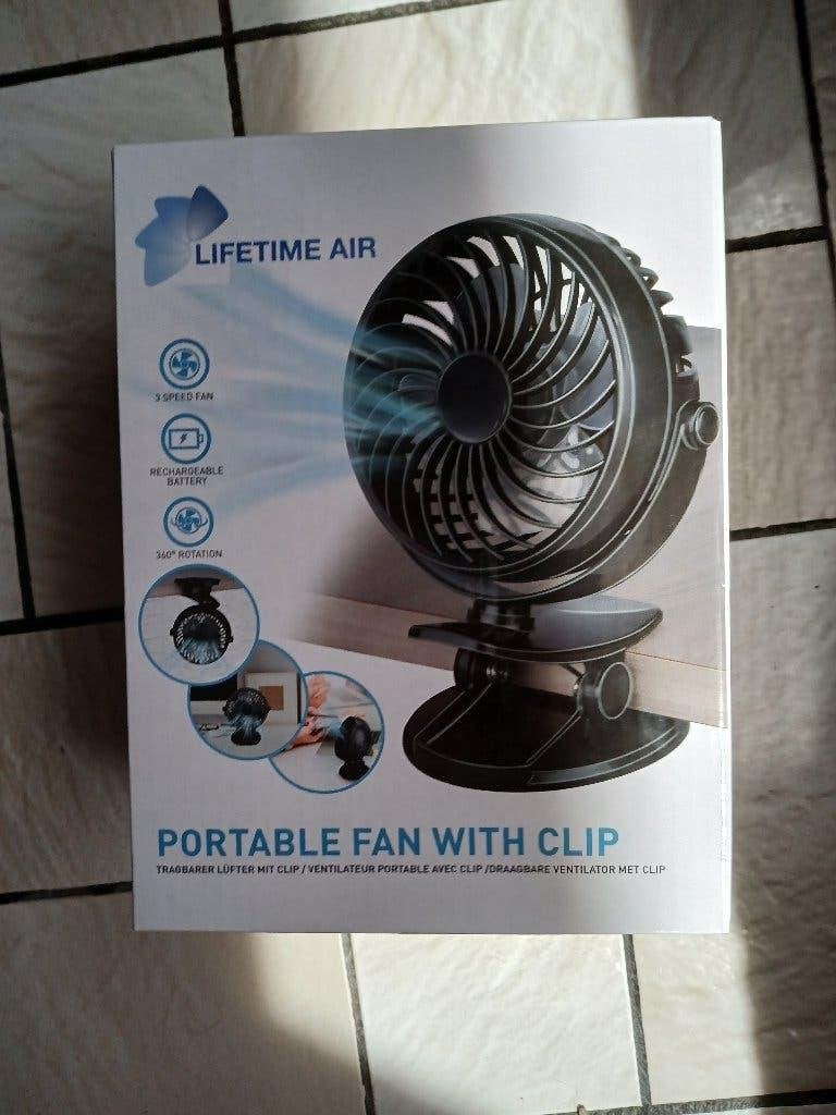 Ventilator met clip oplaadbaar, Electroménager, Ventilateurs, Enlèvement, Comme neuf, Autre