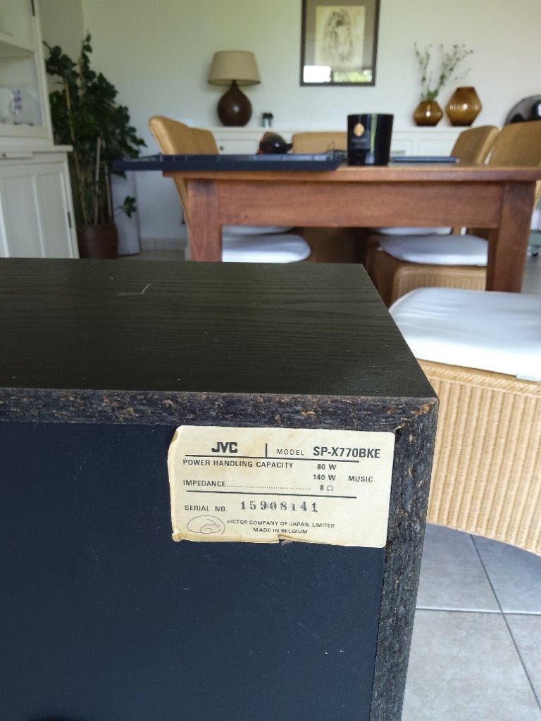 Luidsprekersboxen zwart, Audio, Tv en Foto, Luidsprekerboxen, Ophalen, Vloerstaande luidspreker, Gebruikt, JVC