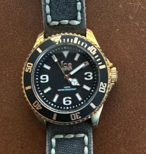 Ice watch black jeans 40 mm, Overige merken, Overige materialen, Polshorloge, Ophalen of Verzenden