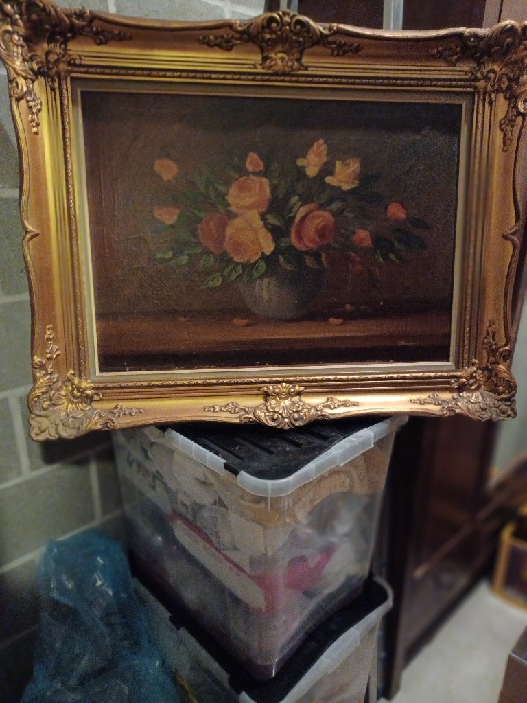 Schilderij, Antiquités & Art, Art | Peinture | Classique, Peinture acrylique, Enlèvement, Fleurs, Toile