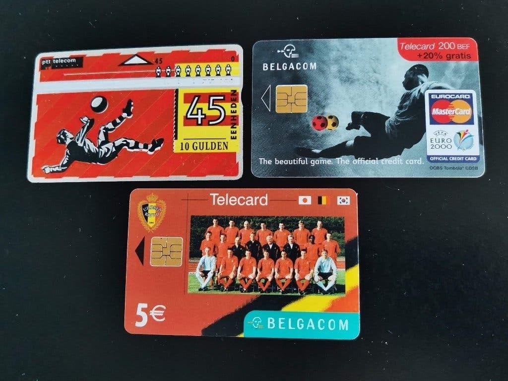 3 cartes de téléphone: sports, football, les Diables Rouges, Collections, Cartes de téléphone, Enlèvement ou Envoi