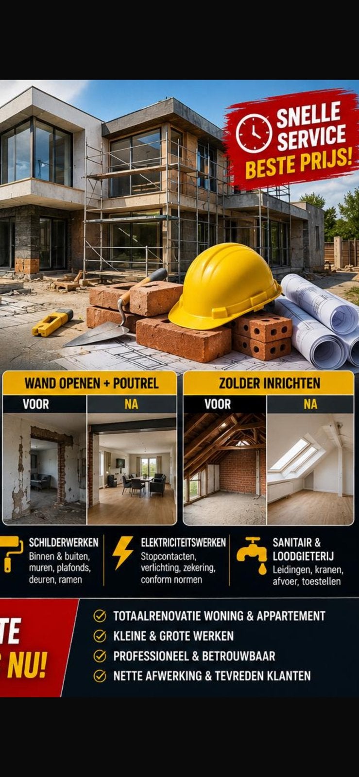bouw, verbouwing, renovatie, afbraak, ruwbouw RENOVATIE