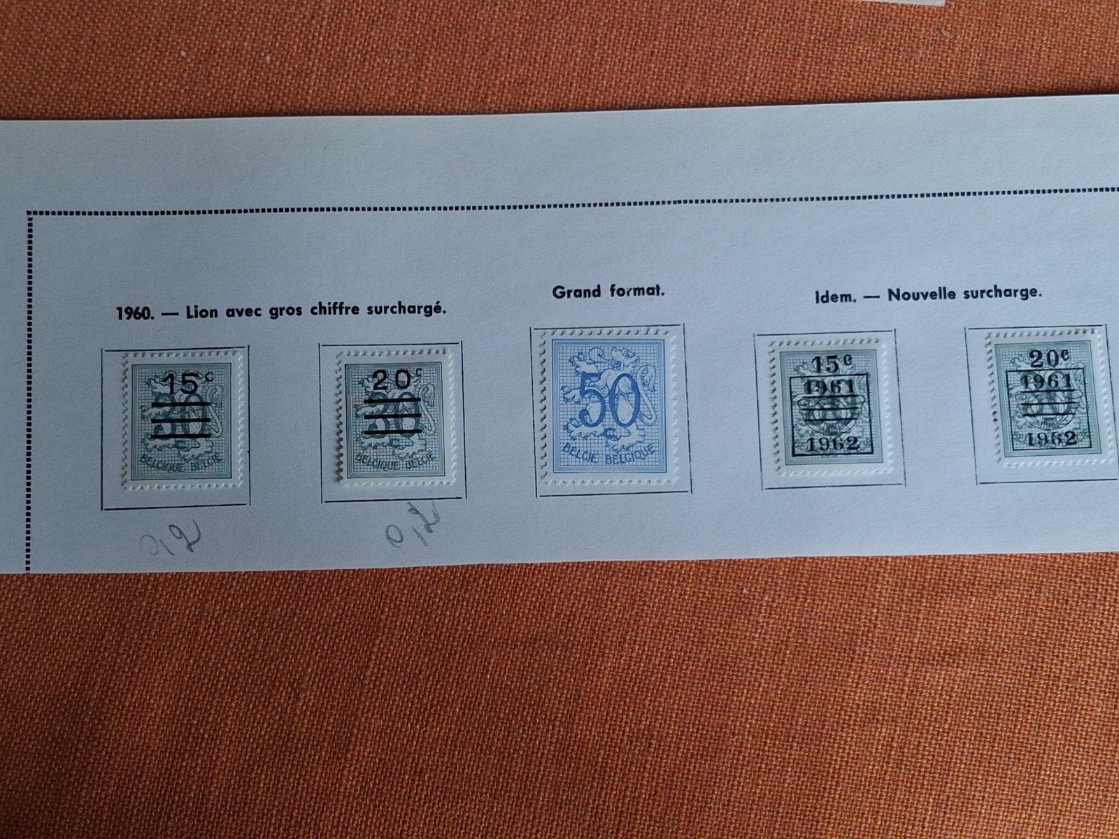 1960 Lot complet timbres belges COB 1121/1173A, Enlèvement ou Envoi