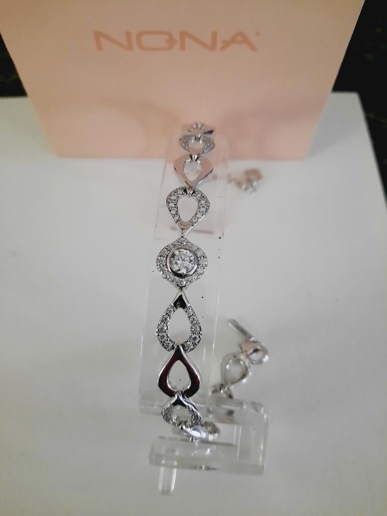Bracelet New Nona Jewels 96517 20 cm, Bijoux, Sacs & Beauté, Enlèvement ou Envoi, Neuf, Argent, Argent
