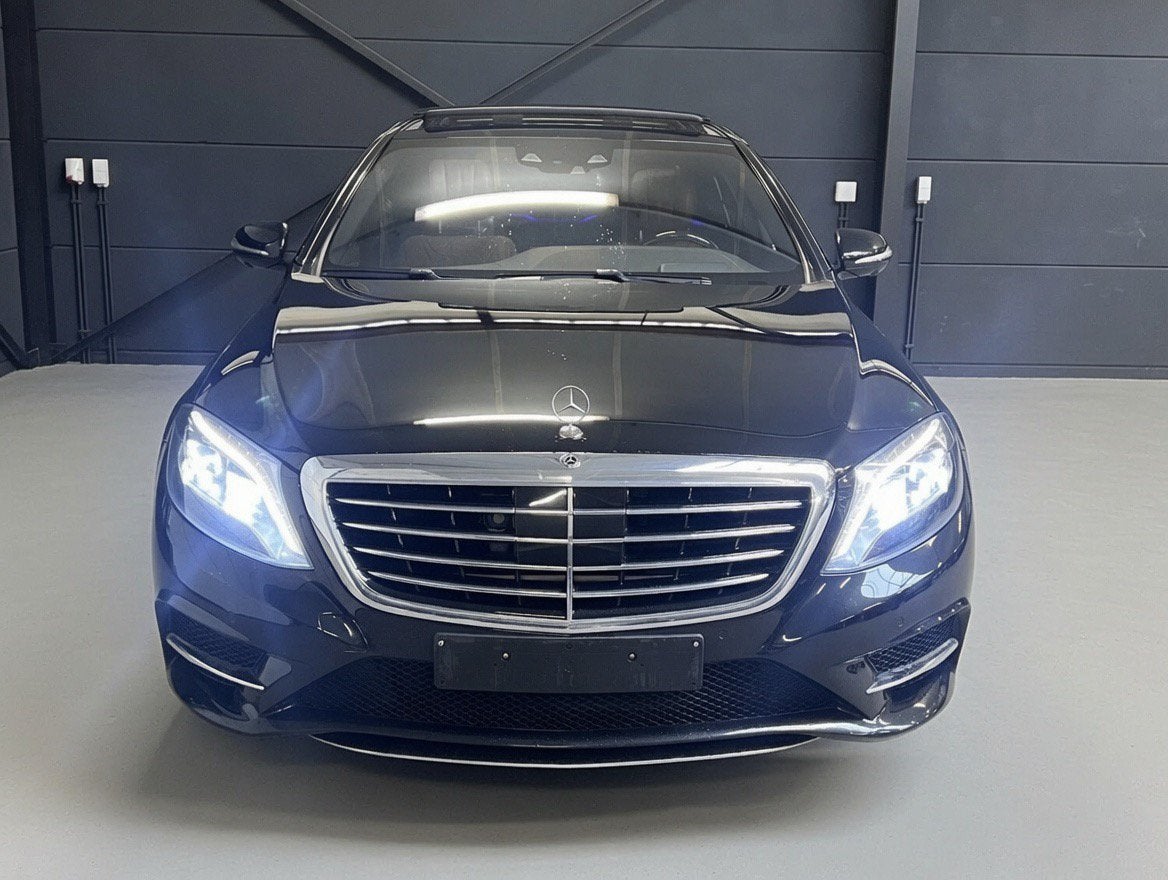 Mercedes S500L hybride, bj2014, 220.000km, full option!, Auto's, Automaat, Euro 6, Zwart, Leder