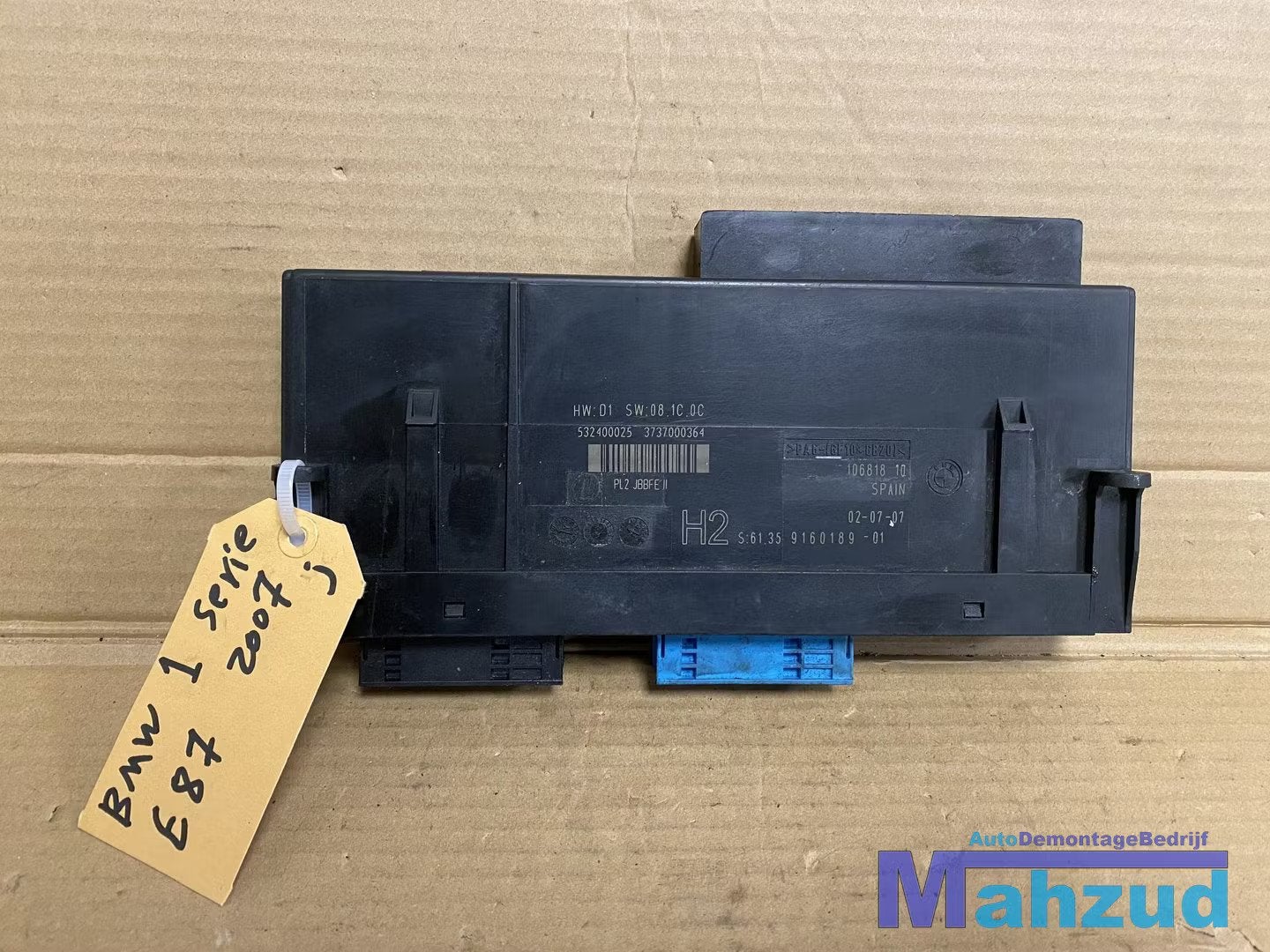 BMW 1 SERIE E87 E81 BCM Module 916018901 6135916018901, Petuelring 130
80788  Munich, DE, Info@bmw.de, Utilisé, BMW