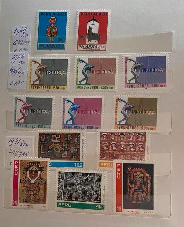 gezocht verzamelaar Postzegels uit Peru, Ophalen of Verzenden, Postfris, Zuid-Amerika