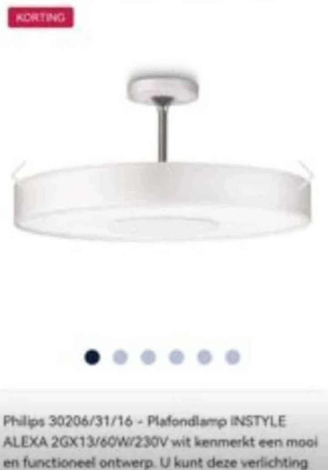 Plafondlamp merk philips wit, Ophalen
