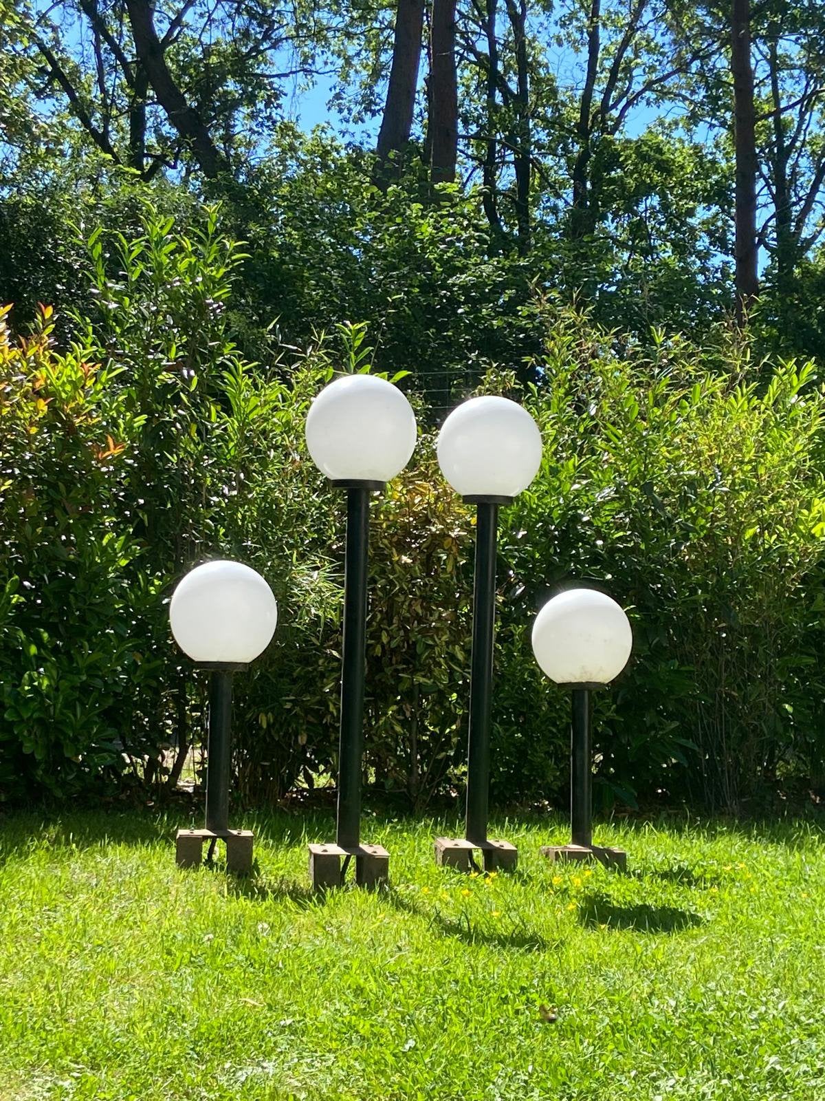 ensemble de lampes de jardin design uniques au look vintage, Jardin & Terrasse, Enlèvement, Comme neuf, Synthétique