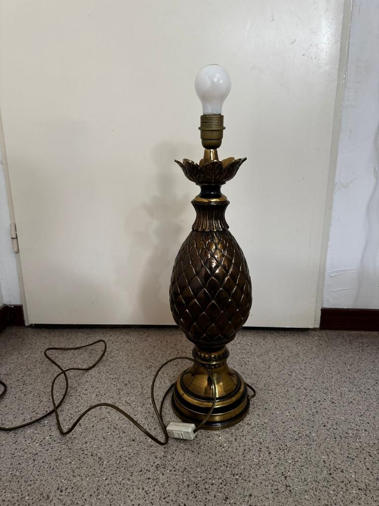 French vintage Original ananas antique lamp, Ophalen of Verzenden, Gebruikt