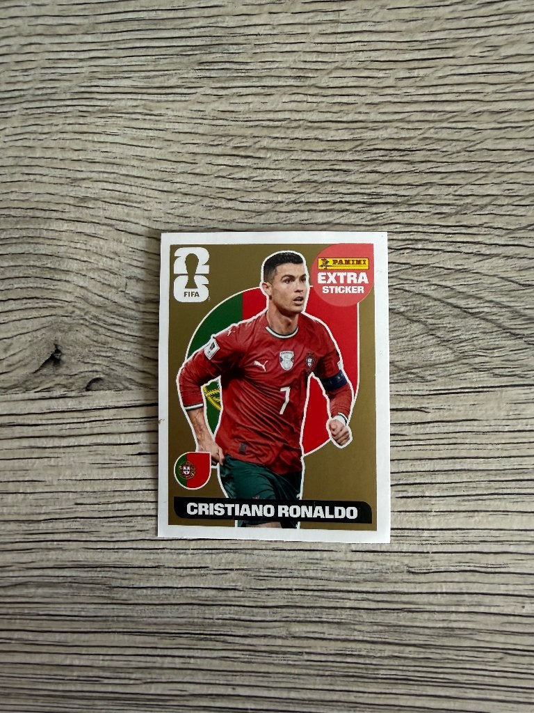 Ronaldo Extra Sticker Gold Panini, Ophalen of Verzenden, Nieuw, Poster, Plaatje of Sticker