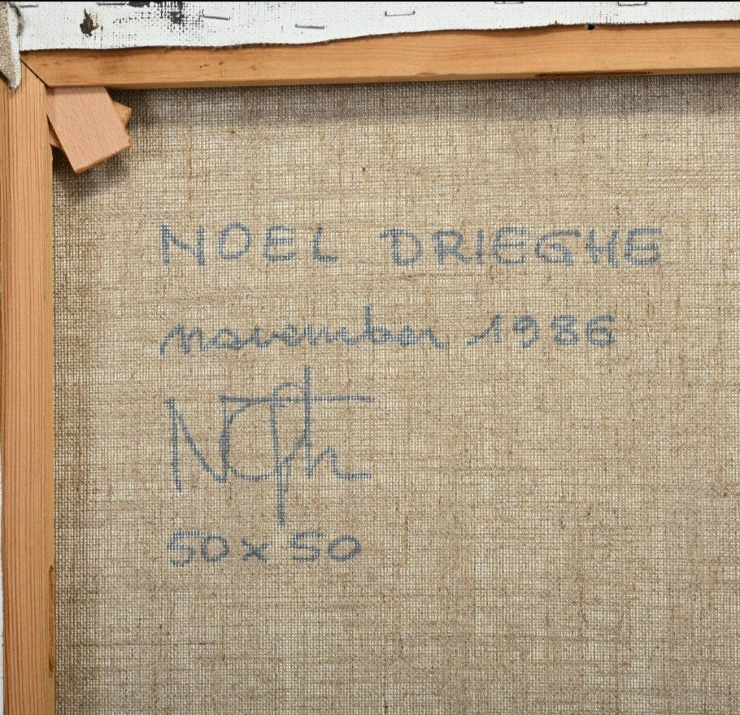 DRIEGHE Noël "Zonder titel" 1986 olie op doek, Ophalen
