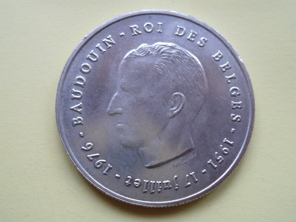 250 BEF Boudewijn 1976., Timbres & Monnaies, Monnaies | Belgique, Monnaie en vrac, Argent, Enlèvement, Argent