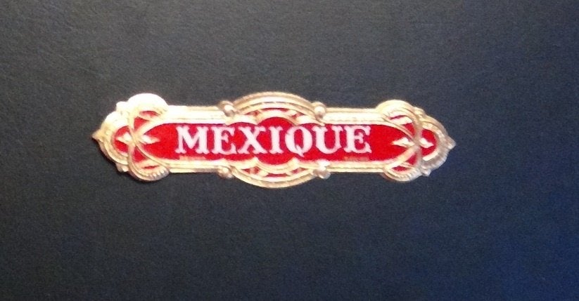 Étiquette de boîte à cigares La Corona of Mexique, Enlèvement ou Envoi, Neuf, Bagues de cigare