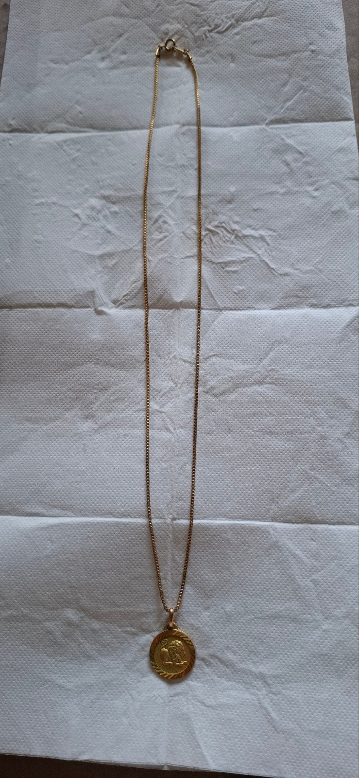 Ketting met horoscoop, de ketting is 58 cm ( GEEN GOUD), Handtassen en Accessoires, Ophalen, Goud, Goud
