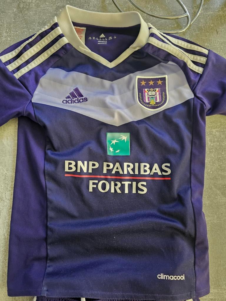 Voetbal truitje anderlecht maat 8 jaar, Maat XS of kleiner, Ophalen, Zo goed als nieuw, Set