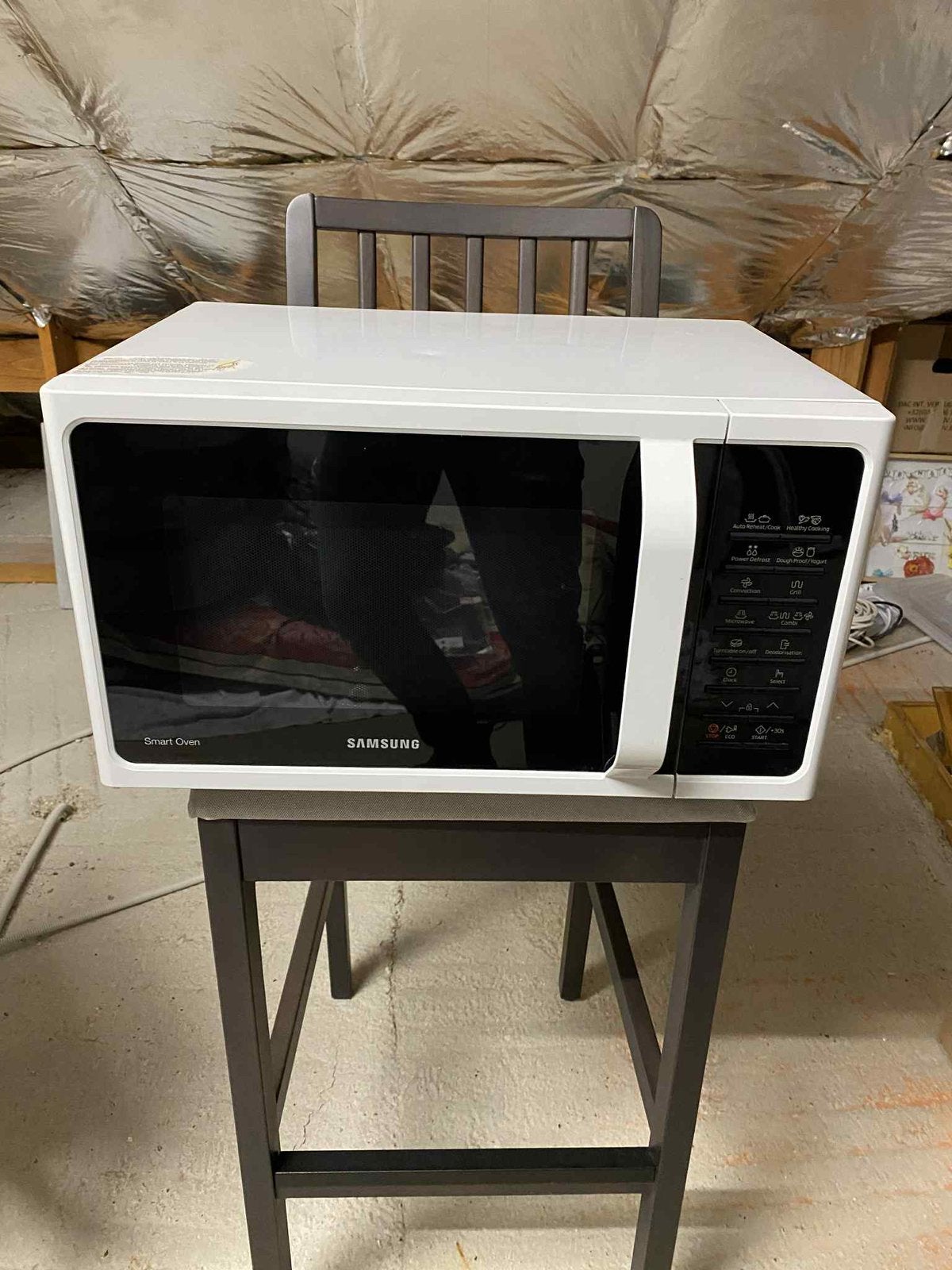 Samsung MC28H5015AW combi, Elektronische apparatuur, Ophalen, Grill, Zo goed als nieuw, Draaiplateau