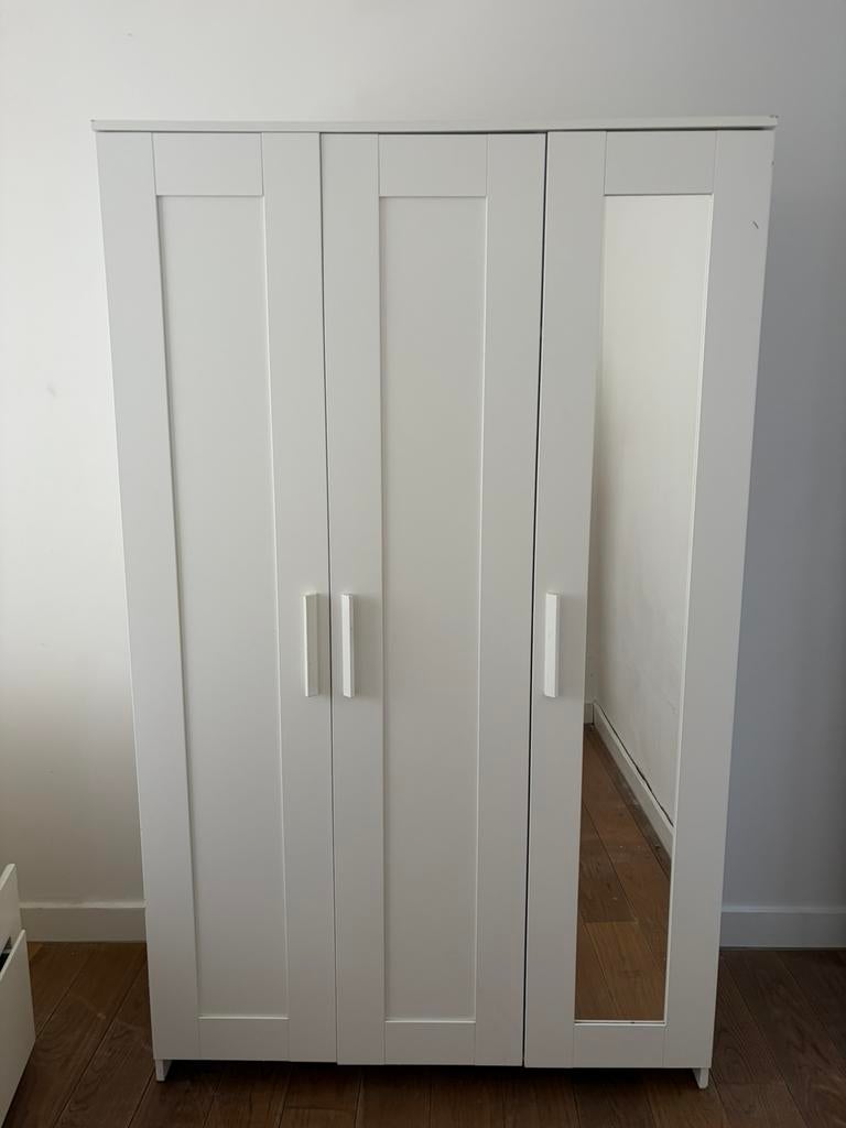 Kleerkasten met 3 deuren en spiegel, Ophalen, Gebruikt