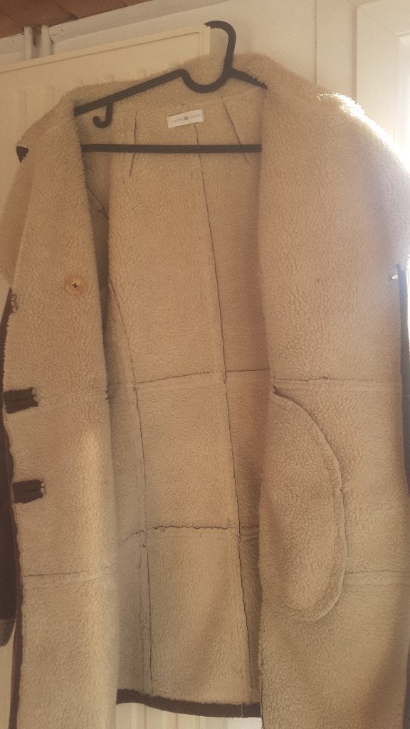 manteau vintage, Kleding | Dames, Jassen | Winter, Verzenden, Gedragen, Maat 42/44 (L), Bruin