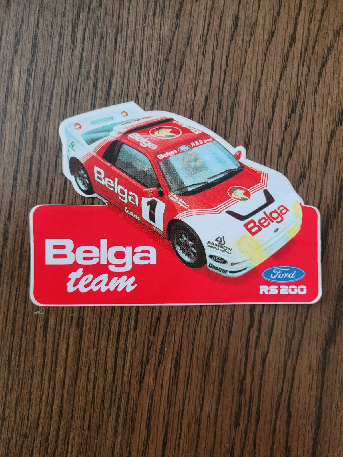 Ancien autocollant Ford RS 200 de l'équipe Belga, Enlèvement ou Envoi