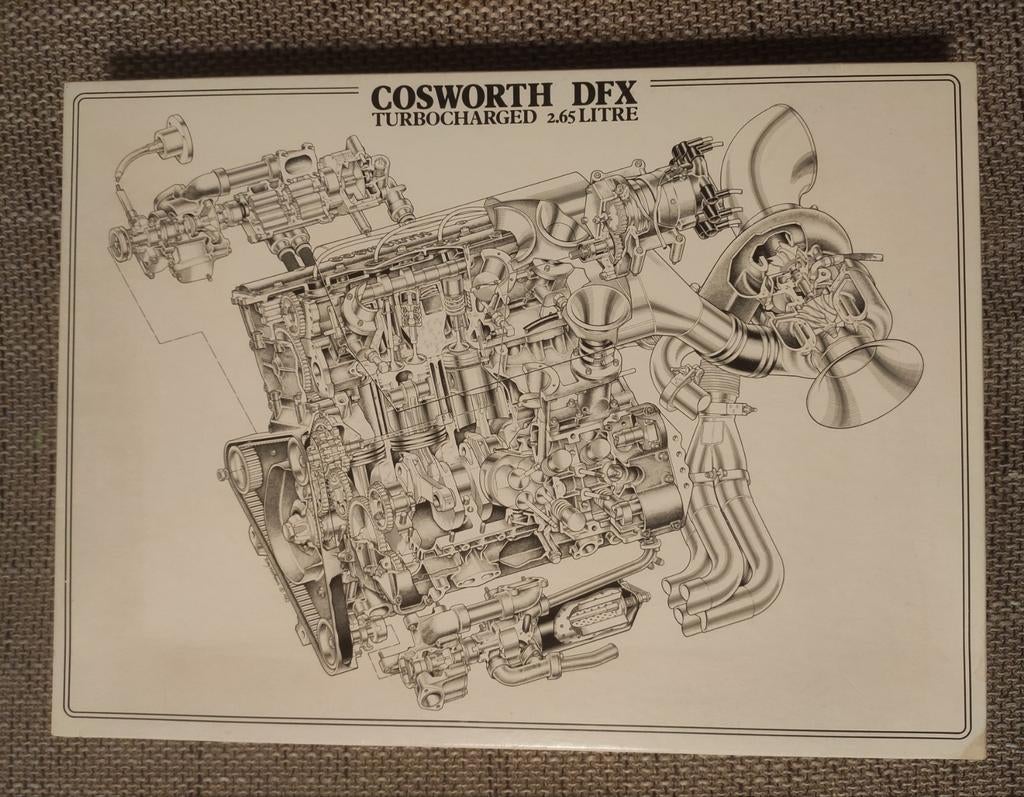 Unieke Vintage Cosworth DFX V8 Jigsaw Puzzle (1000 stukjes), Enlèvement ou Envoi, Puzzle