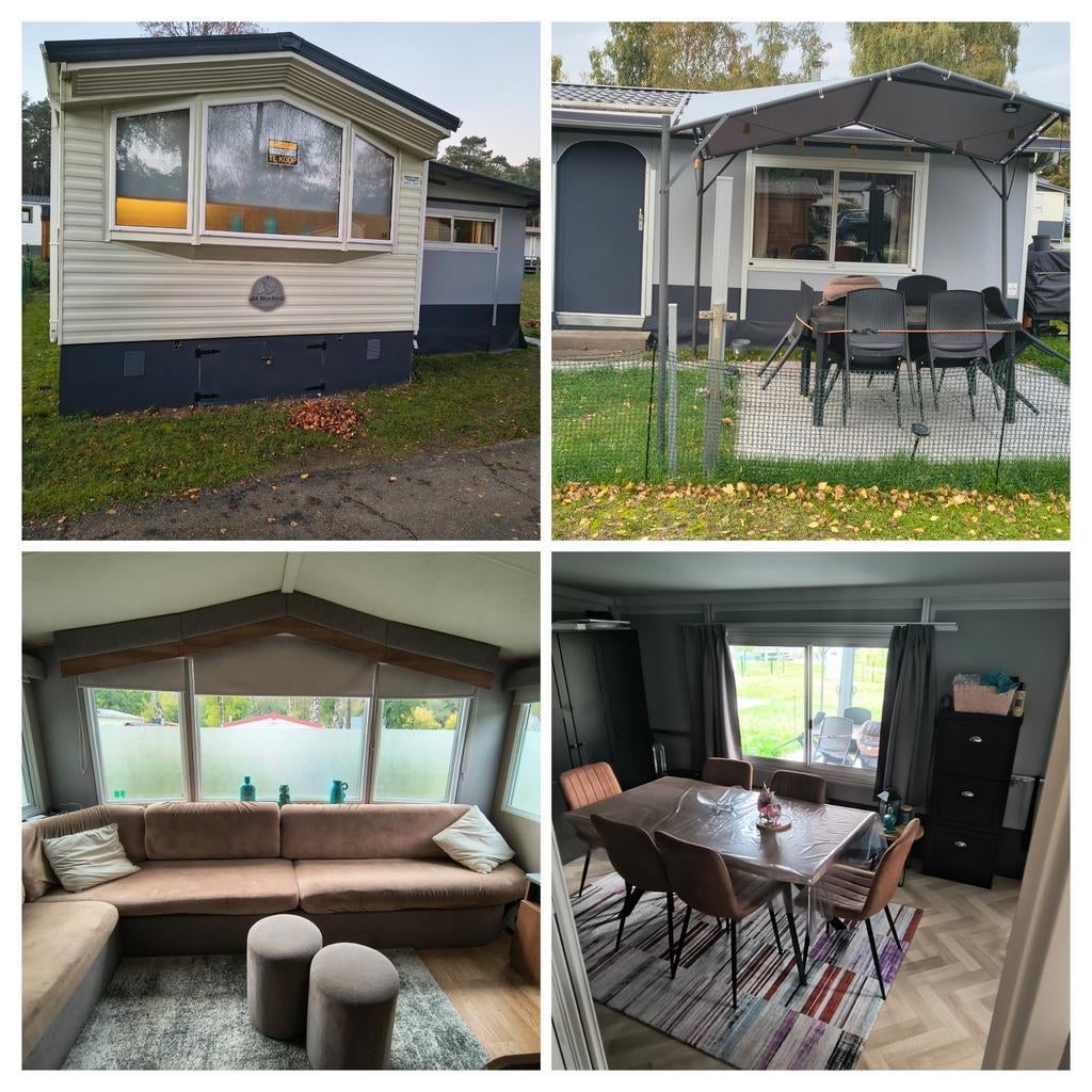 Mobil-home — Prêt à emménager avec auvent et terrasse (Zavel, Caravanes & Camping, Caravanes résidentielles, Enlèvement ou Envoi