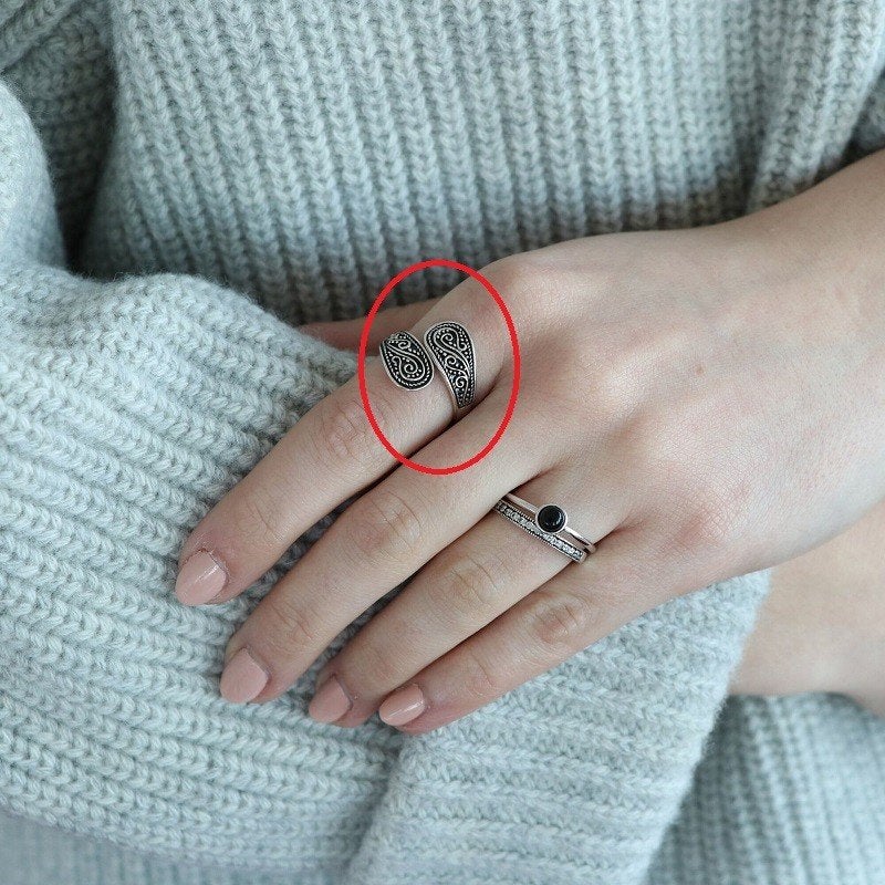 Bague ethnique pour femme en argent sterling 925, Enlèvement ou Envoi, Neuf, Argent, Femme